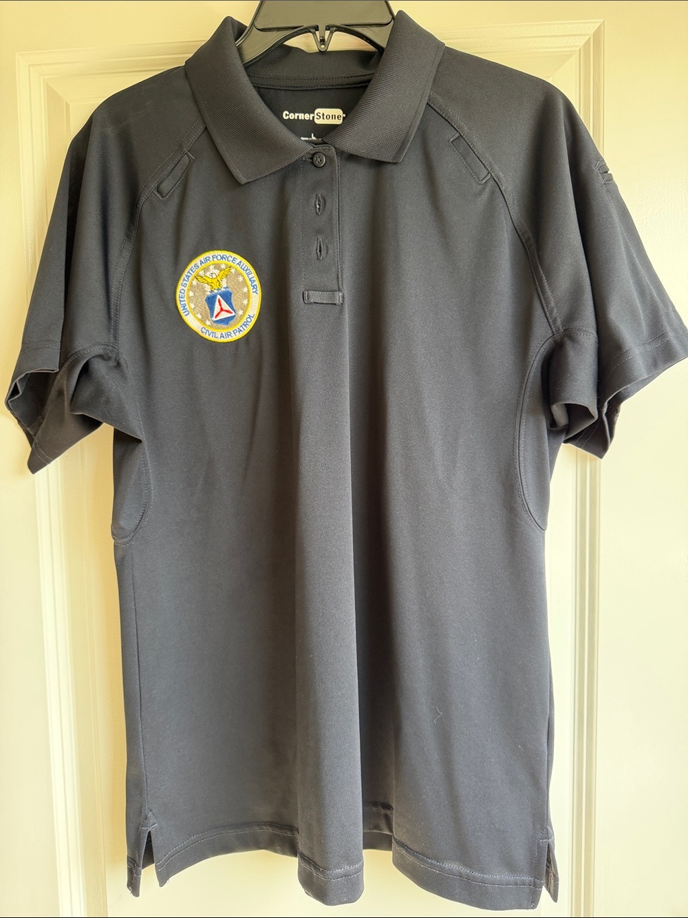 Women’s Civil Air Patrol Navy Polo Shirt with Embroidered Patch